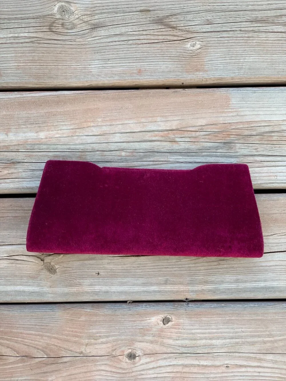 Vtg Burgundy Velvet Rhinestone Clutch Shoulder Bag Handbag Gala Evening Purse